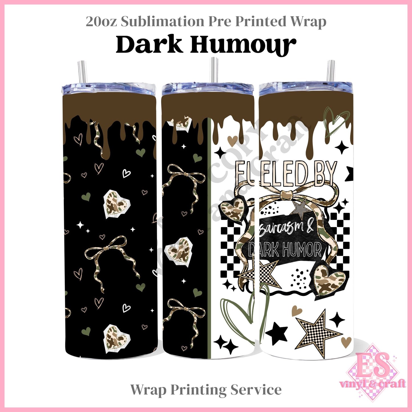 Dark Humour - Full 20oz Tumbler Sublimation Print