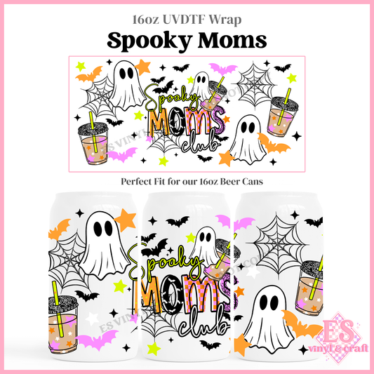 Spooky Moms - 16oz Beer Can / Libbey UV-DTF Transfer