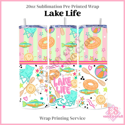 Lake Life - Full 20oz Tumbler Sublimation Print