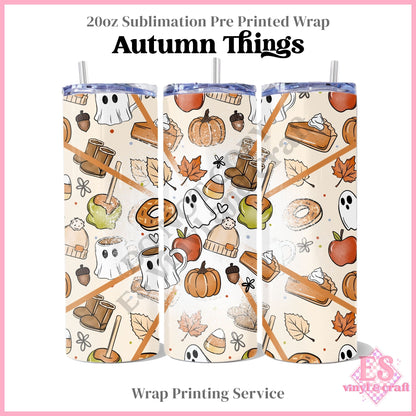 Autumn Things - Full 20oz Tumbler Sublimation Print