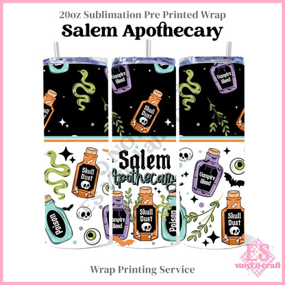 Salem Apothecary - Full 20oz Tumbler Sublimation Print