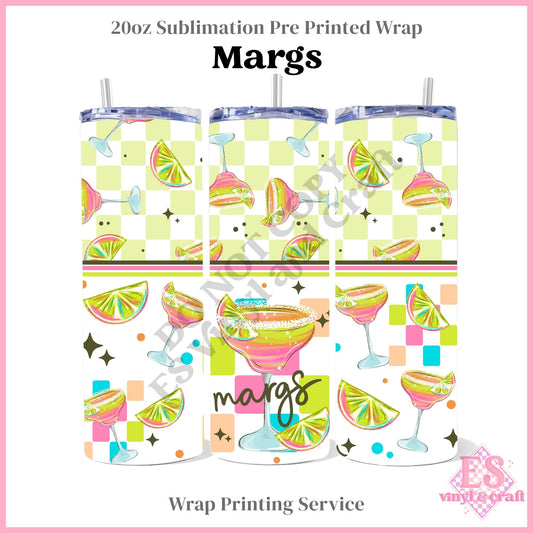 Margs - Full 20oz Tumbler Sublimation Print
