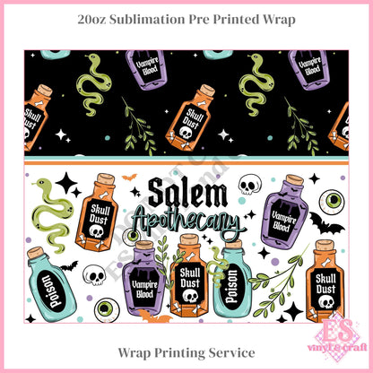Salem Apothecary - Full 20oz Tumbler Sublimation Print