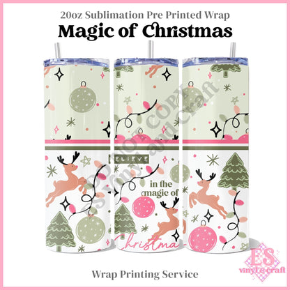 Magic of Christmas - Full 20oz Tumbler Sublimation Print