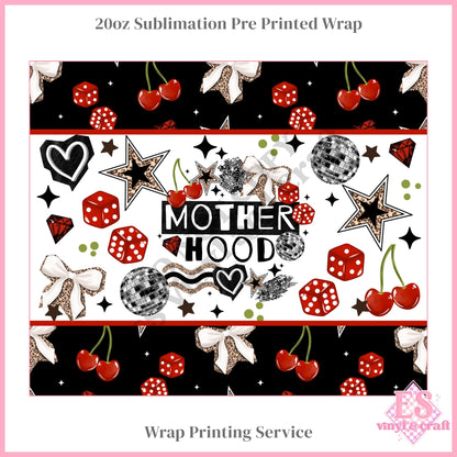 Motherhood Red - Full 20oz Tumbler Sublimation Print