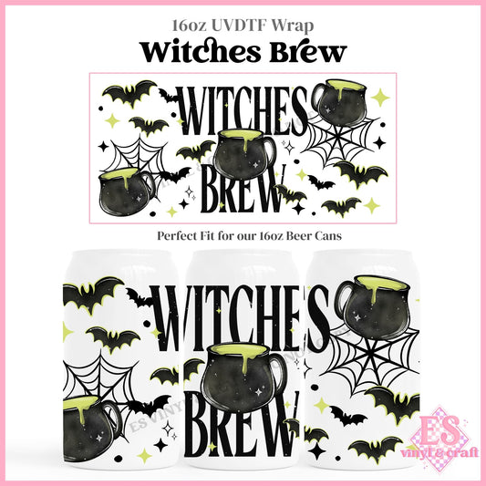 Witches Brew - 16oz Beer Can / Libbey UVDTF Transfers