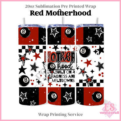 Red Motherhood - Full 20oz Tumbler Sublimation Print