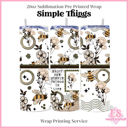 Simple Things - Full 20oz Tumbler Sublimation Print