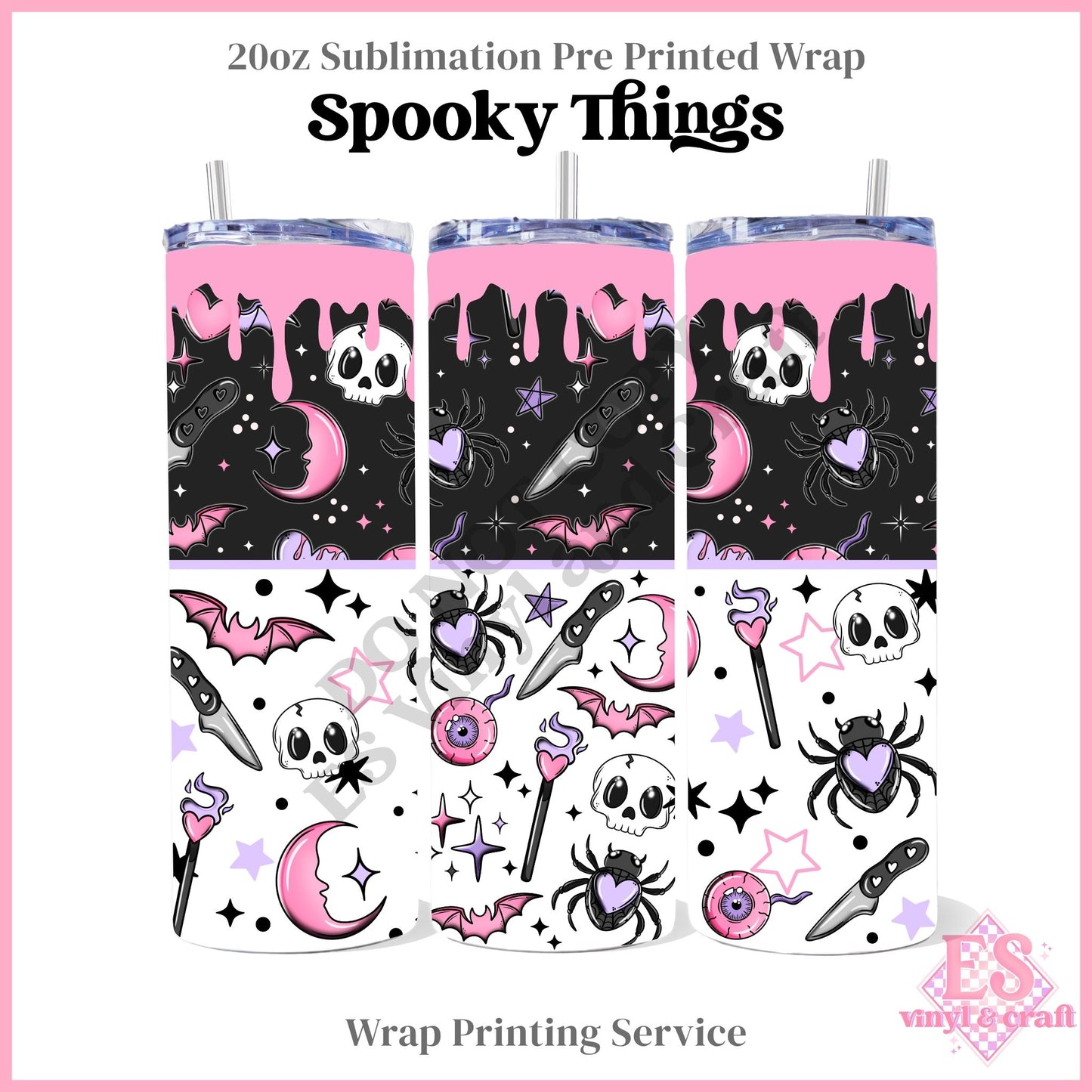 Spooky Things - Full 20oz Tumbler Sublimation Print