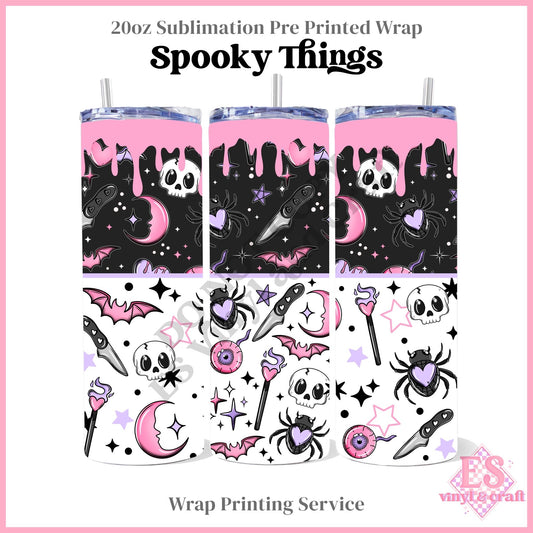 Spooky Things - Full 20oz Tumbler Sublimation Print