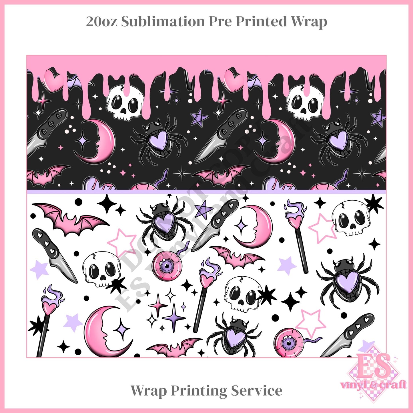 Spooky Things - Full 20oz Tumbler Sublimation Print