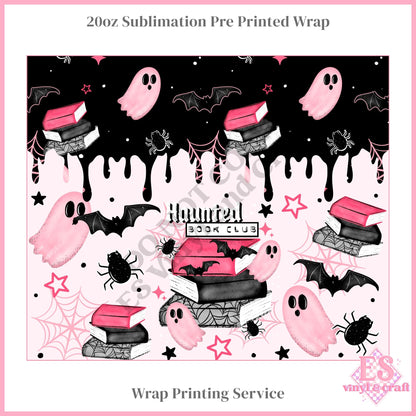 Haunted Book Club - Full 20oz Tumbler Sublimation Print