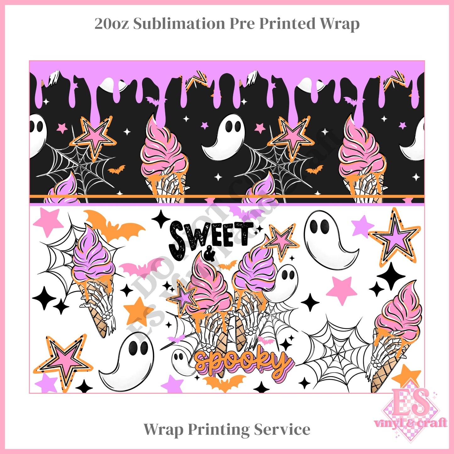 Sweet Spooky - Full 20oz Tumbler Sublimation Print