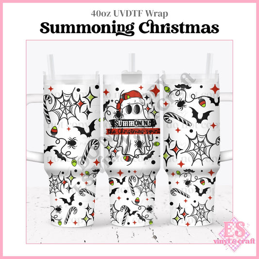 Summoning Christmas - 40oz Tumbler Wraps - UVDTF (Top & Bottom)
