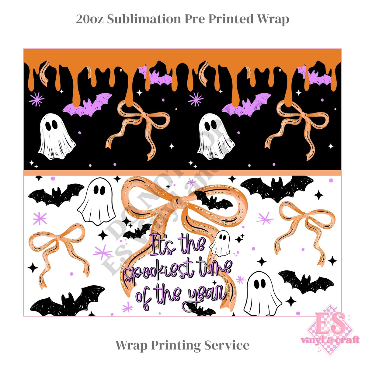 Spookiest Time of the Year - Full 20oz Tumbler Sublimation Print