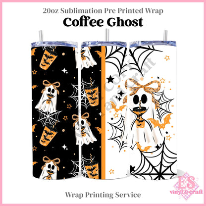 Coffee Ghost - Full 20oz Tumbler Sublimation Print