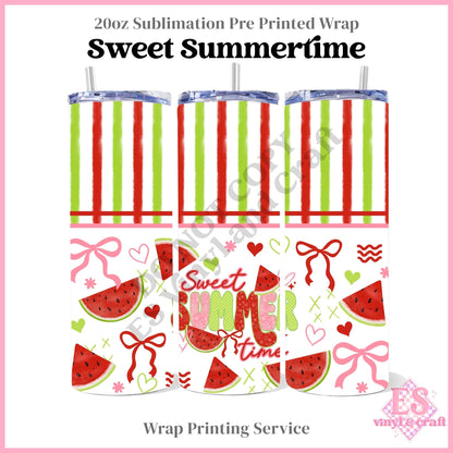 Sweet Summertime - Full 20oz Tumbler Sublimation Print