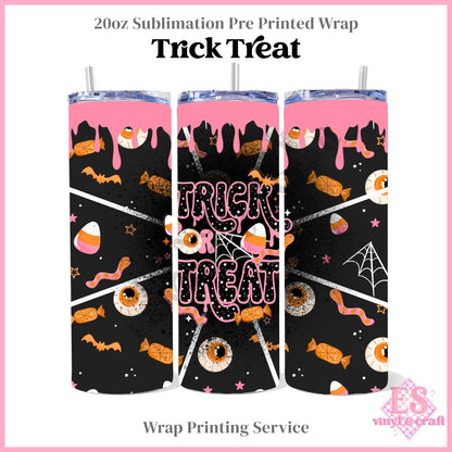 Trick Treat - Full 20oz Tumbler Sublimation Print