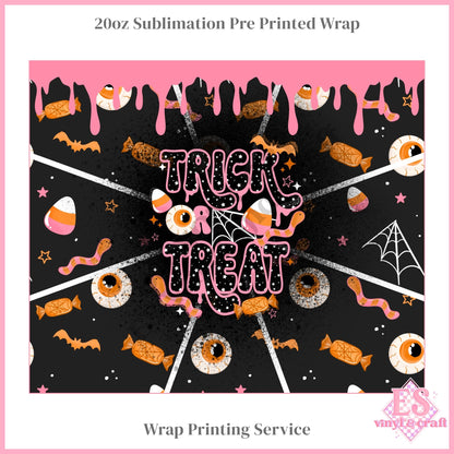 Trick Treat - Full 20oz Tumbler Sublimation Print