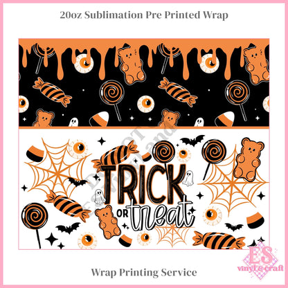 Trick or Treat - Full 20oz Tumbler Sublimation Print