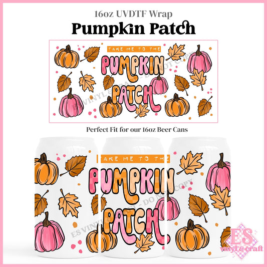 Pumpkin Patch - 16oz Beer Can / Libbey UVDTF Transfers