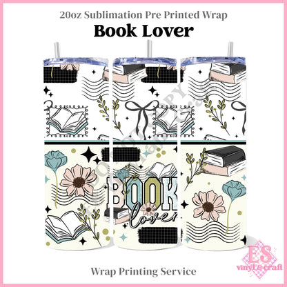 Book Lover - Full 20oz Tumbler Sublimation Print
