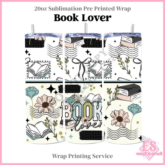 Book Lover - Full 20oz Tumbler Sublimation Print