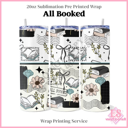 All Booked - Full 20oz Tumbler Sublimation Print