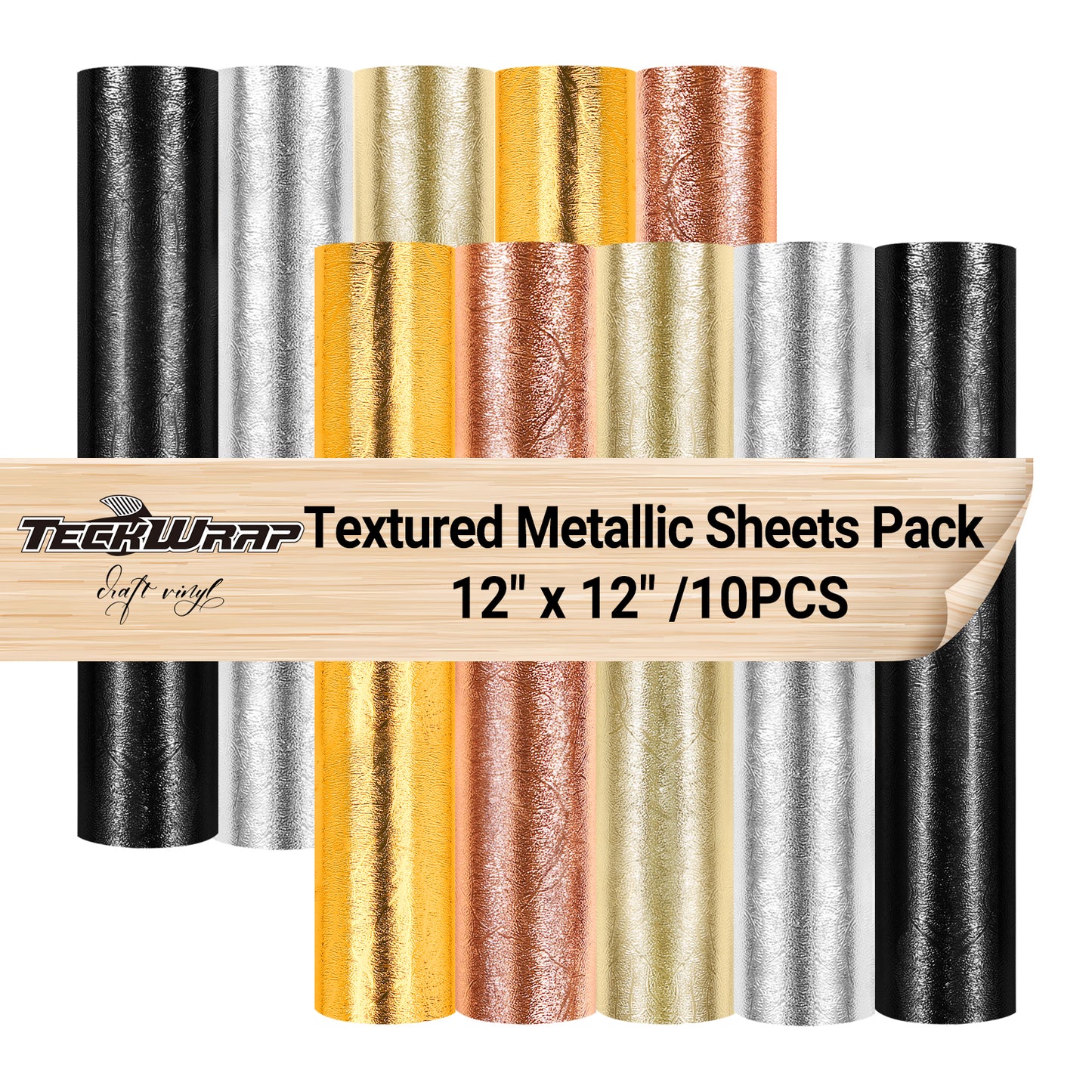 Teckwrap Metallic Textured Sheet Pack & Transfer Tape