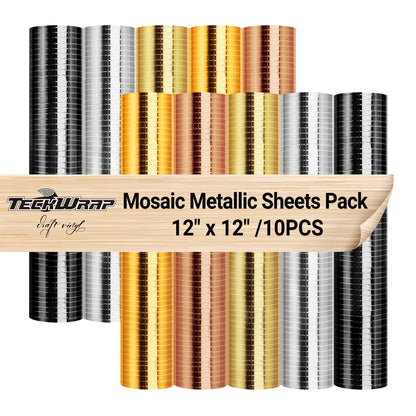 Teckwrap Mosaic Metallic Vinyl Sheet Pack x 10 Sheets