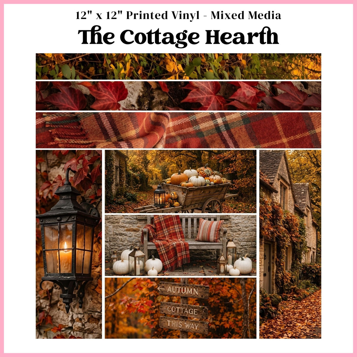 The Cottage Hearth - Mixed Media Vinyl 12"x12" Sheet