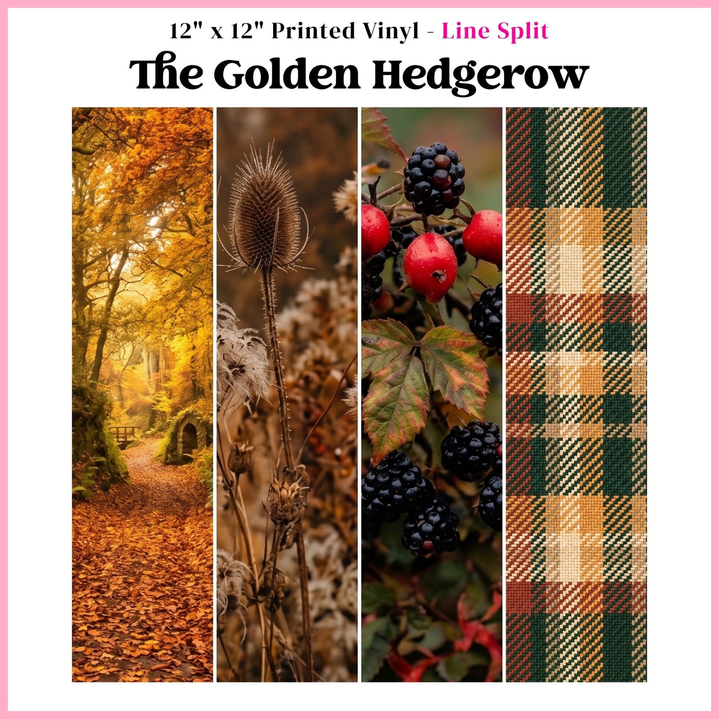 The Golden Hedgerow - Mixed Media Vinyl 12"x12" Sheet