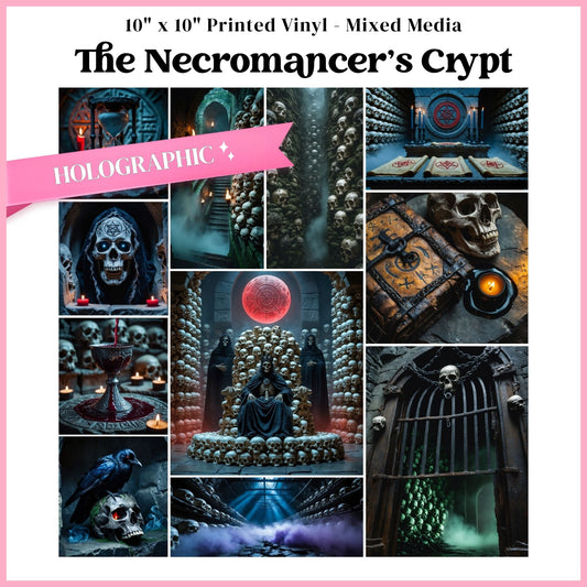 The Necromancer's Crypt - Mixed Media Holographic Vinyl 10"x10" Sheet