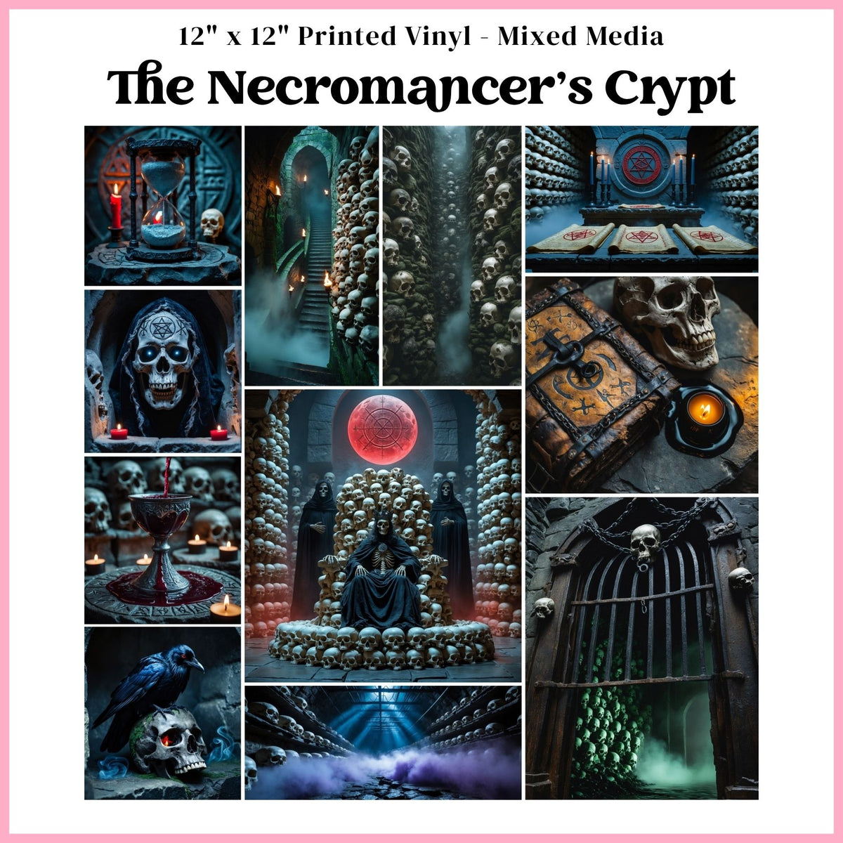 The Necromancer's Crypt - Mixed Media Vinyl 12"x12" Sheet