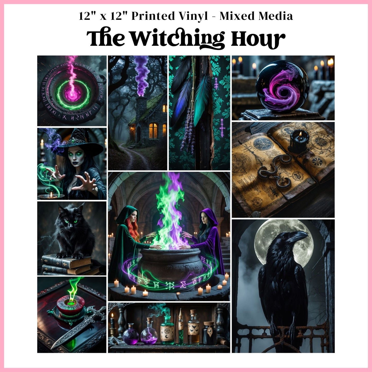 The Witching Hour - Mixed Media Vinyl 12"x12" Sheet