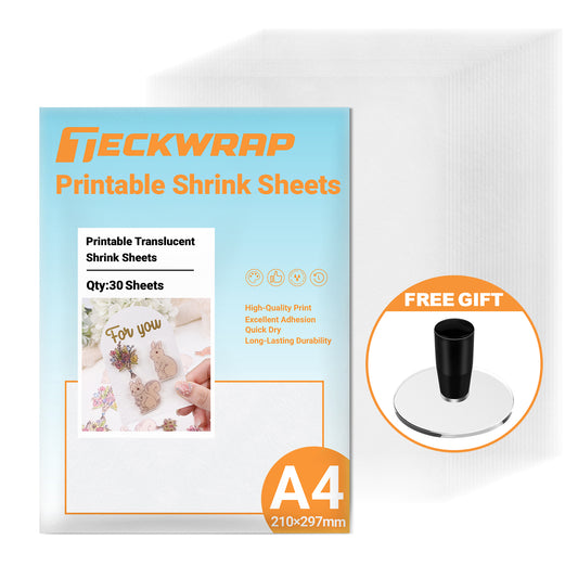 Teckwrap Printable Shrink Sheets - Translucent (Pens or Inkjet Printer)