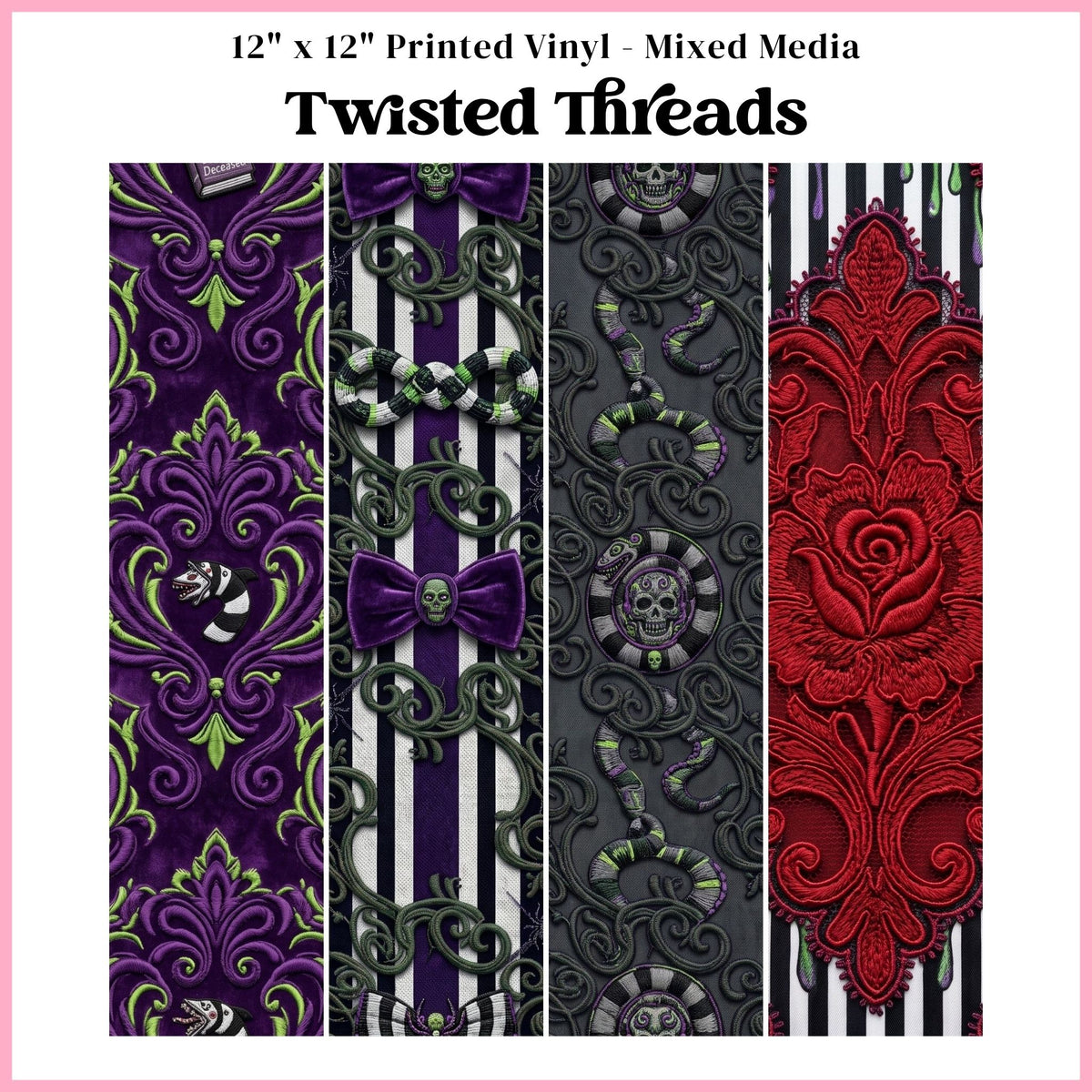 Twisted Threads - Mixed Media Vinyl 12"x12" Sheet