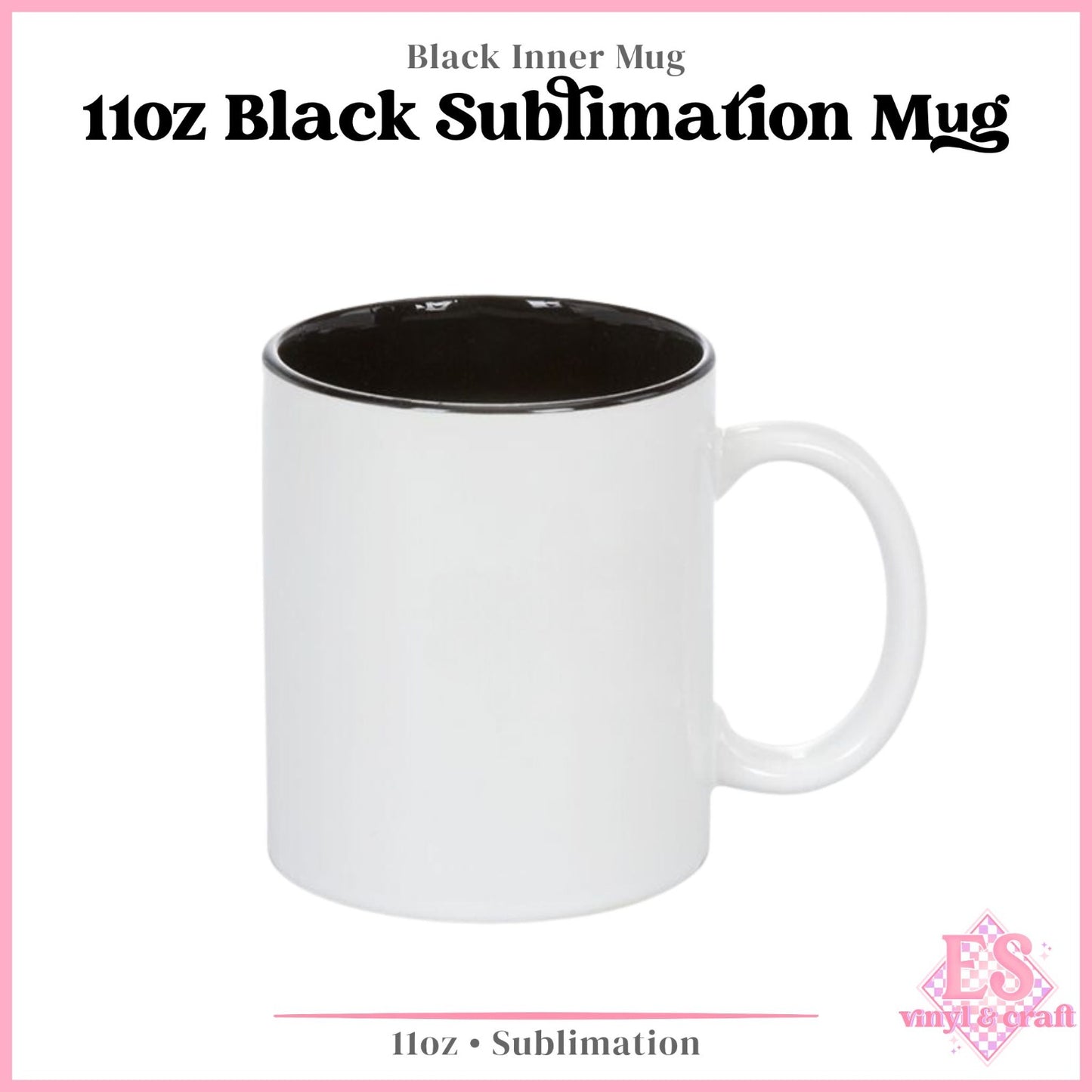 11oz Black Inner Sublimation Mug