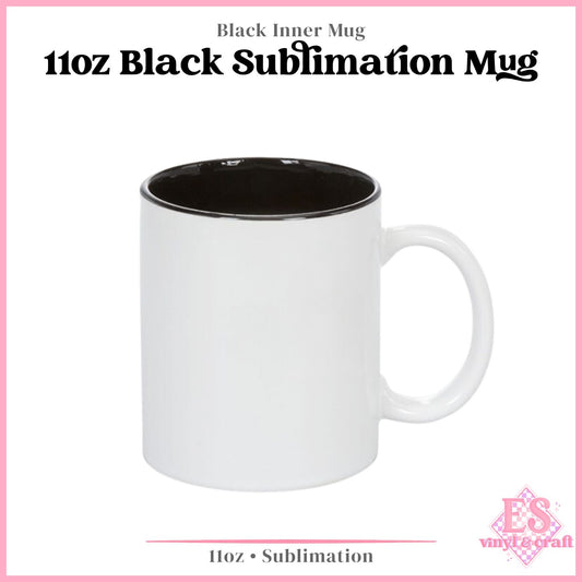 11oz Black Inner Sublimation Mug