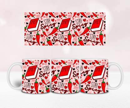 Stay Spicy Seamless - Pre Printed Sublimation 11oz or 20oz Wrap image 1