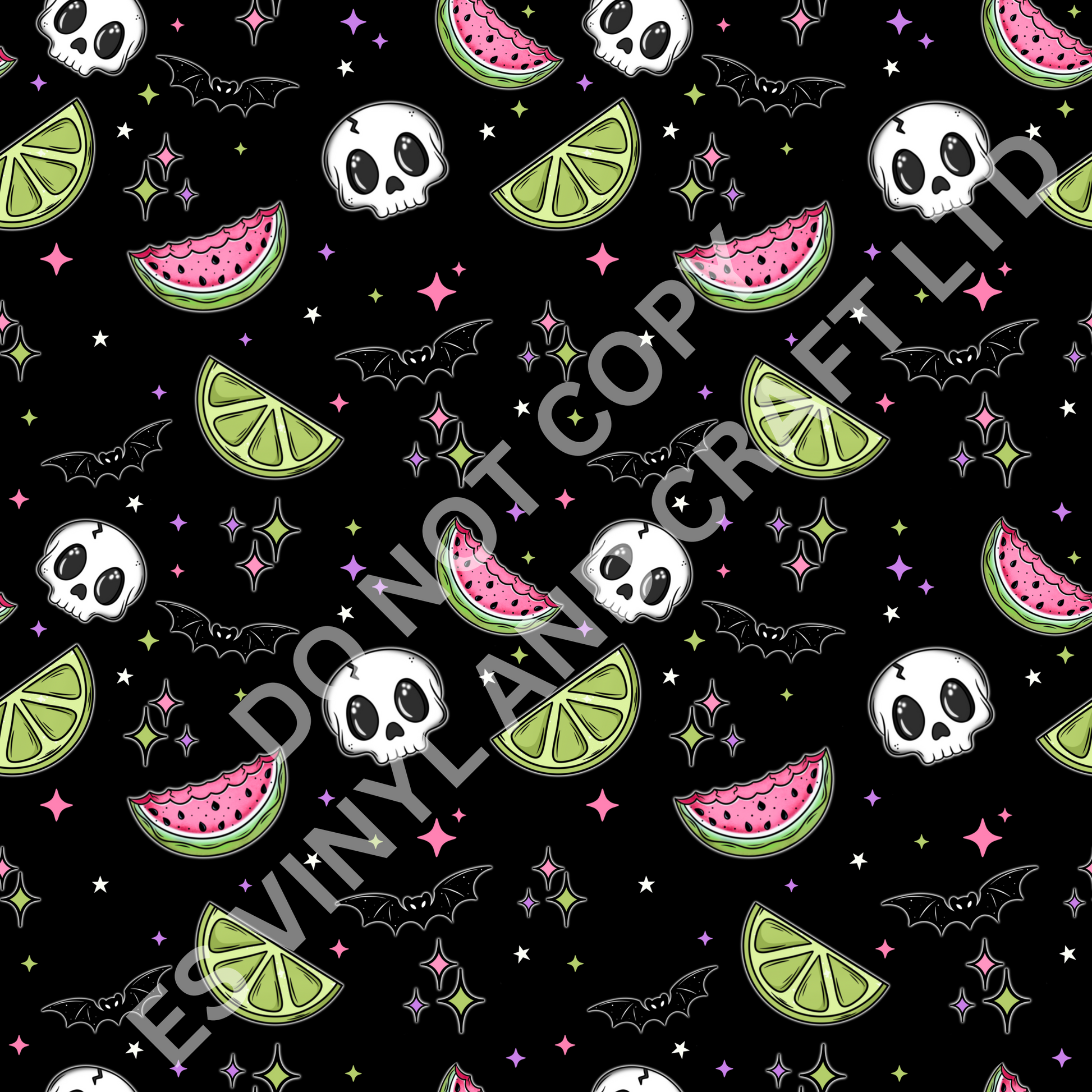 Spooky Summer (No Wording) - Holographic or Normal Printed Vinyl (A4 or 12"x12") image 2