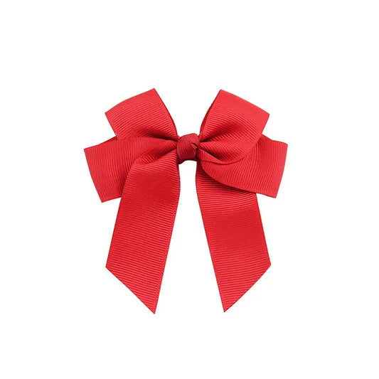 Hair Bow Clip 4" - Crimson image 0