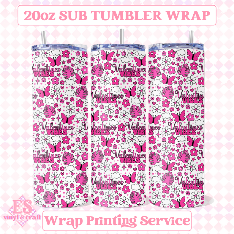 Valentine's Vibes (Seamless) - Full 20oz Tumbler Sublimation Print image 0