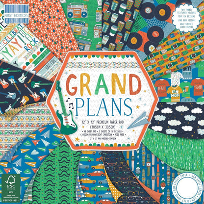First Edition - Cardstock - Grand Plans 12" x 12" Paper Pad image 0