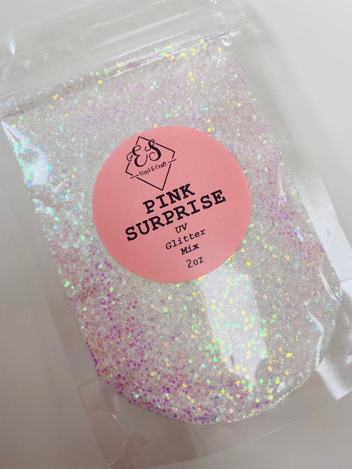 Pink Surprise White to Pink - UV Medium Glitter Mix image 0