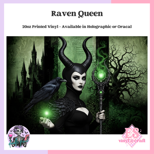 Raven Queen - 20oz Printed Tumbler Self Adhesive Vinyl image 0
