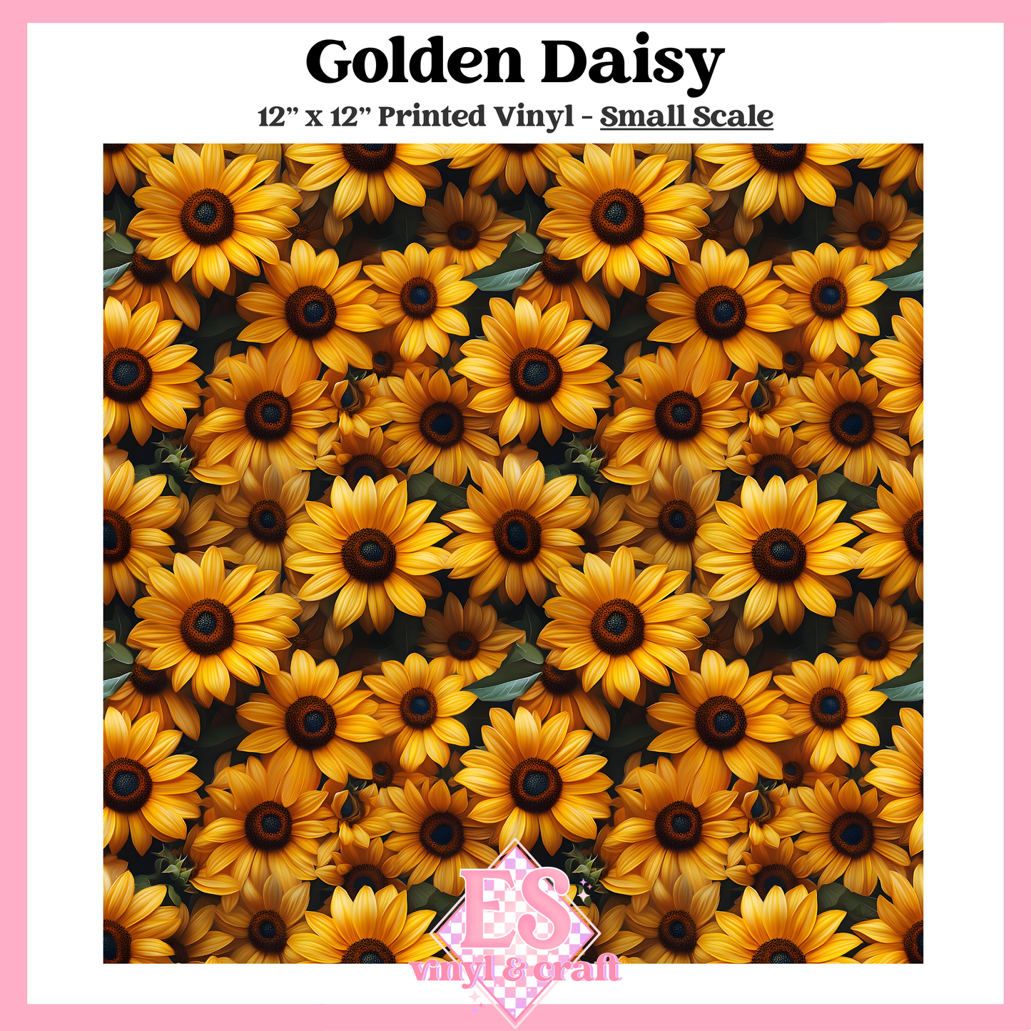 Golden Daisy - Small or Large Scale Options - 12" x 12" Sheet image 1