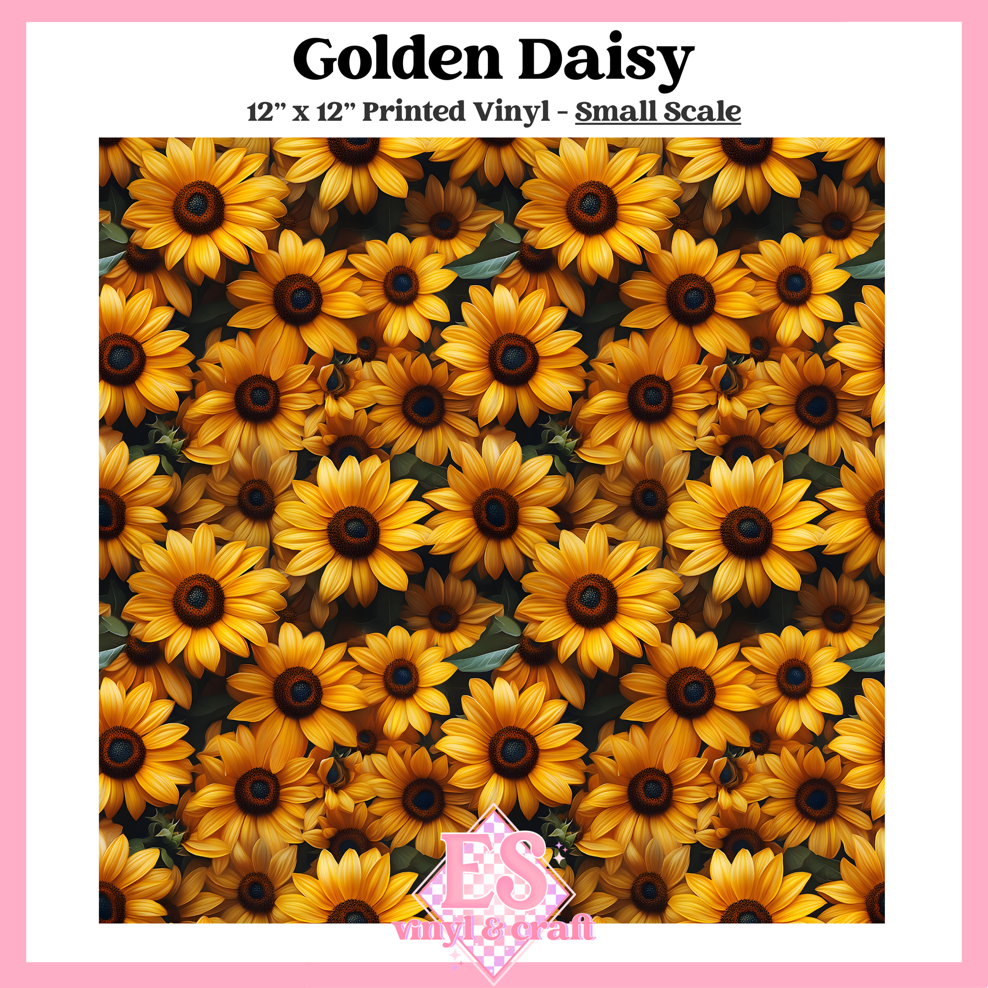 Golden Daisy - Small or Large Scale Options - 12" x 12" Sheet image 1