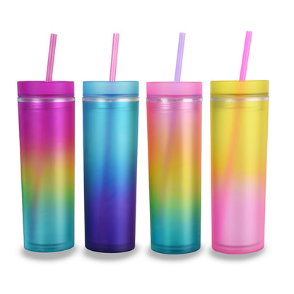 Rainbow Skinny Tumblers Double Wall 16oz image 5