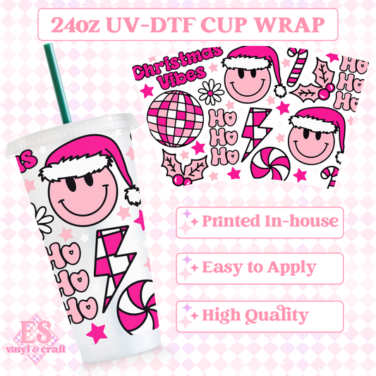 Christmas Vibes - UVDTF 24oz Cold Cup Wrap image 0